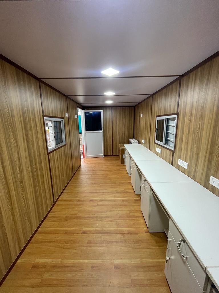 Container home in mountain setting